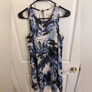 Calvin Klein A-line Dress. Size 8. Cute pattern.
